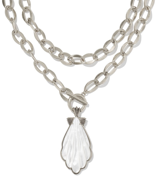 Alexa Vintage Silver Statement Necklace - She Chester