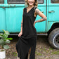 Alexandra Black Ribbed Maxi - She Chester