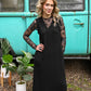 Alexandra Black Ribbed Maxi - She Chester