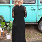 Alexandra Black Ribbed Maxi - She Chester
