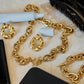 Allegra Chunky Oval Chain Toggle Necklace - She Chester