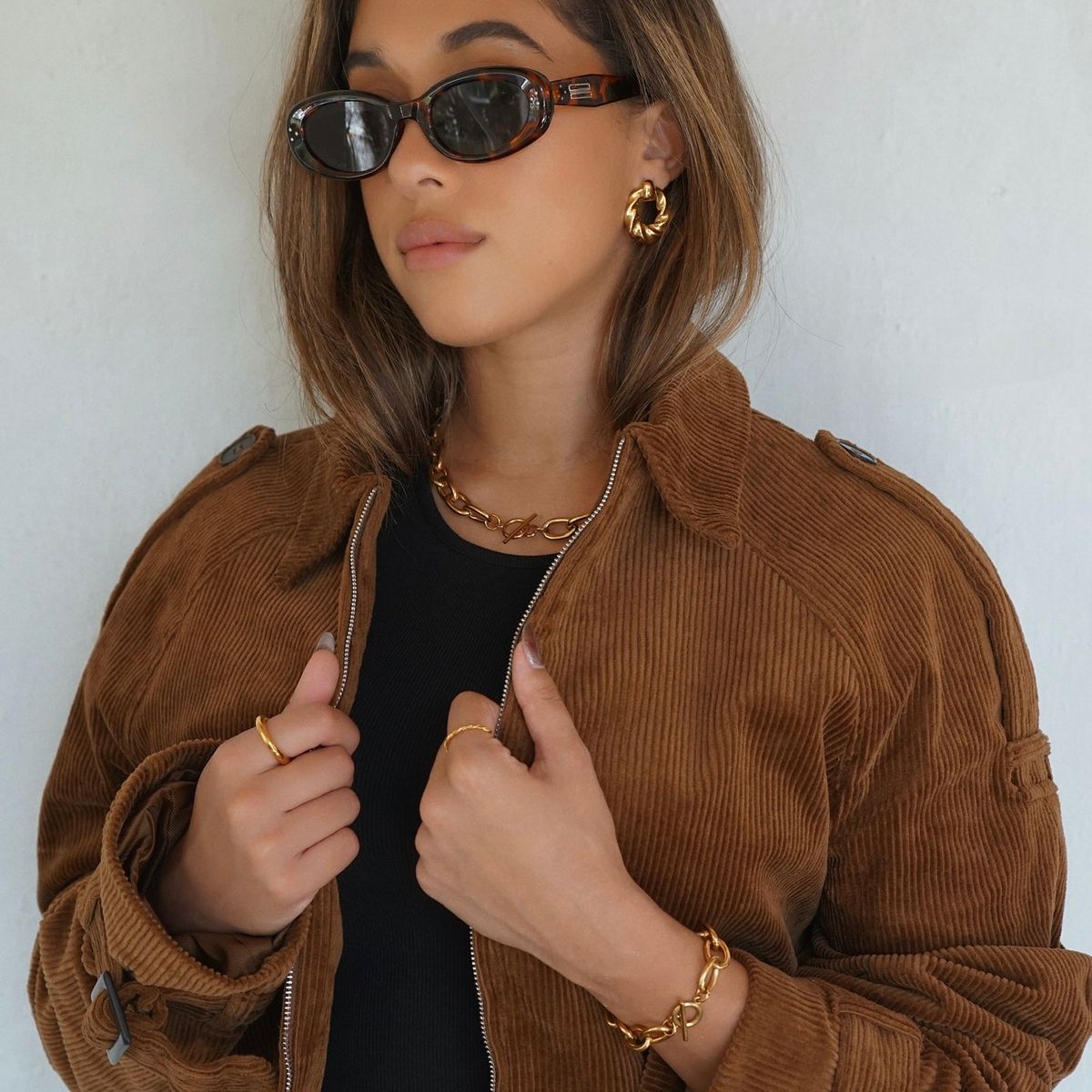 Allegra Chunky Oval Chain Toggle Necklace - She Chester