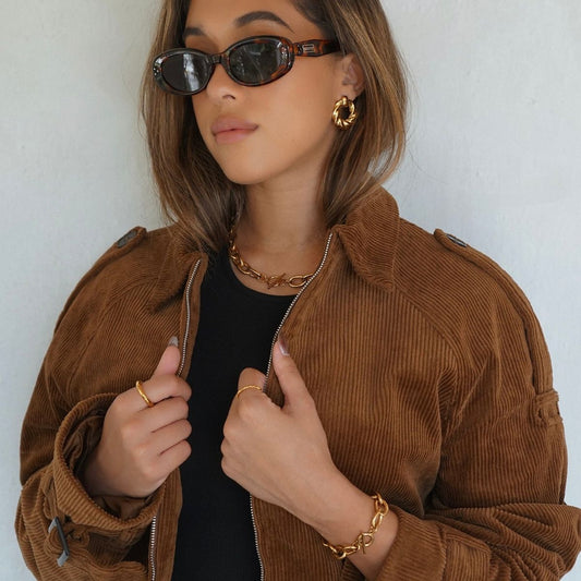 Allegra Chunky Oval Chain Toggle Necklace - She Chester