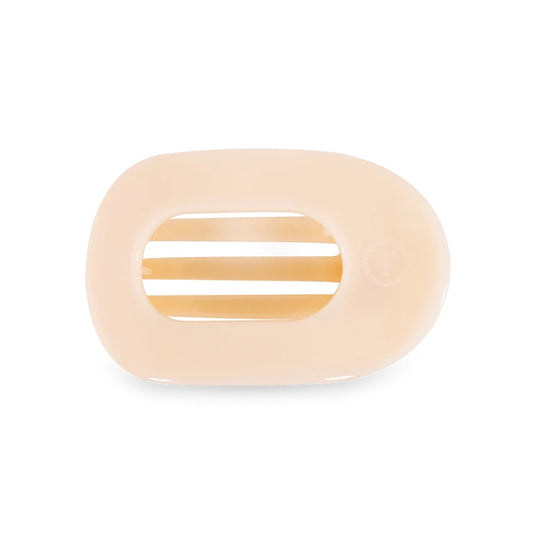 Almond Beige Medium Round Flat Hair Clip