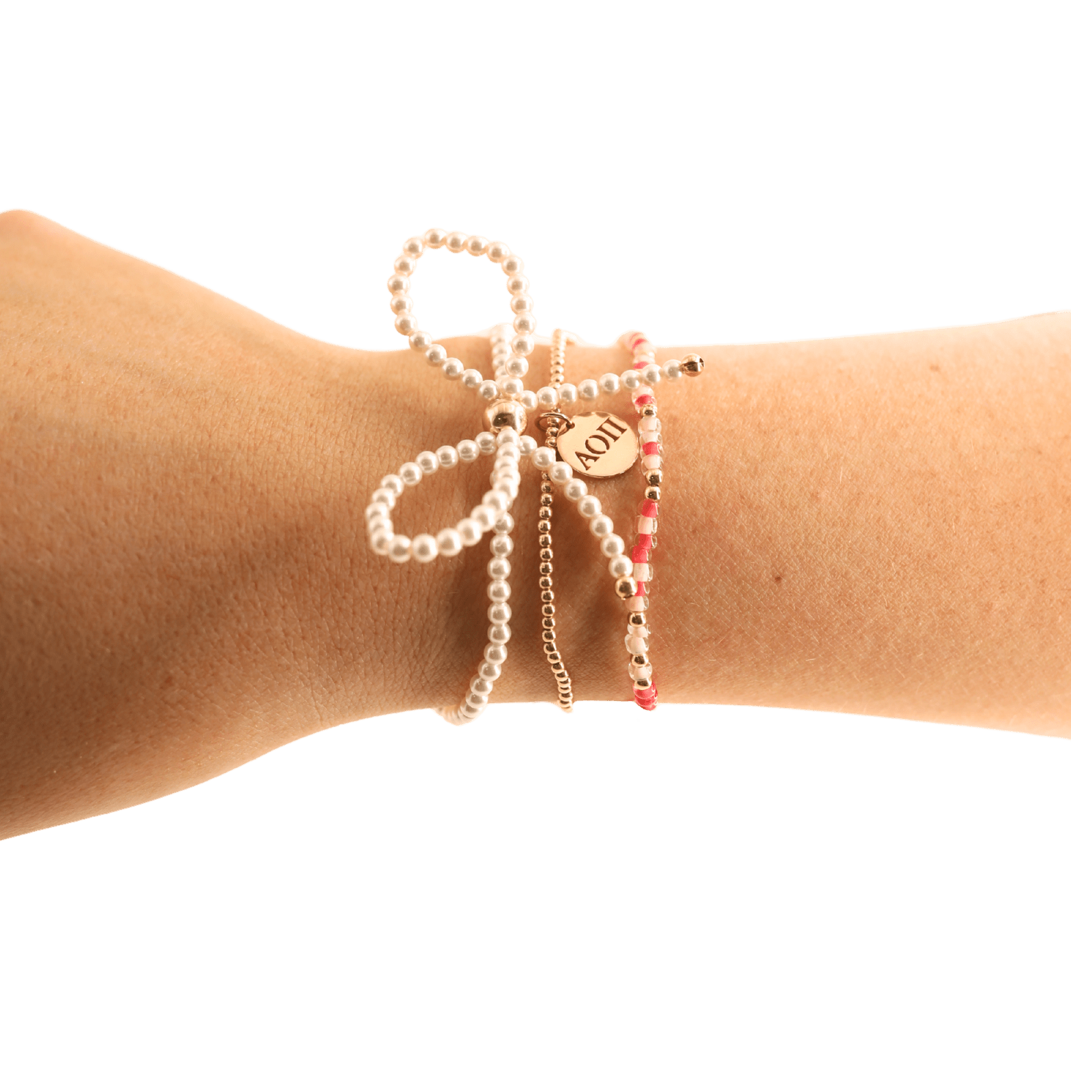 Alpha Omicron Pi Sprinkle Bracelet: Standard 6.75 inch - She Chester