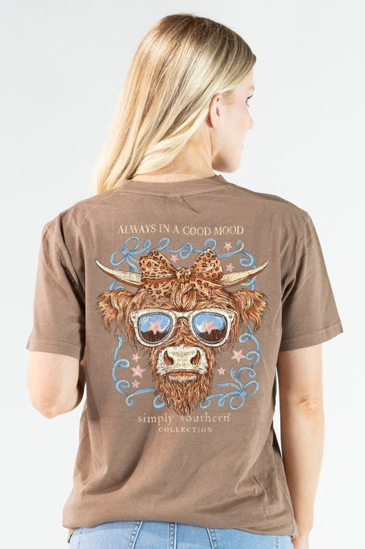 Always in a Good Mood Mineral Wash Tee - She Chester