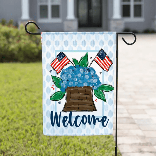 American Hydrangea 12x18 Flag - She Chester