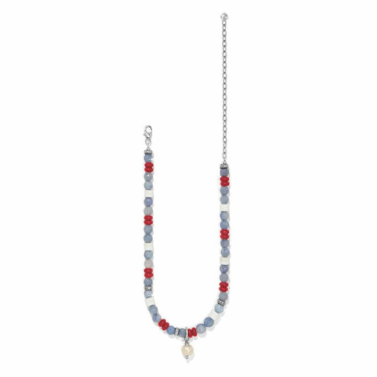 Americana Beach Pearl Charm Necklace JM0009 - She Chester