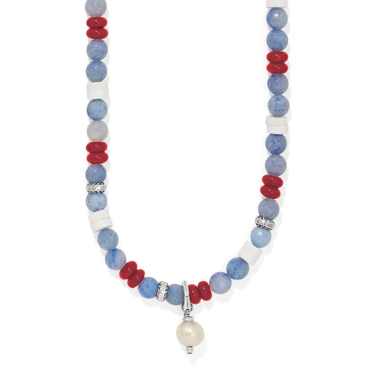 Americana Beach Pearl Charm Necklace JM0009