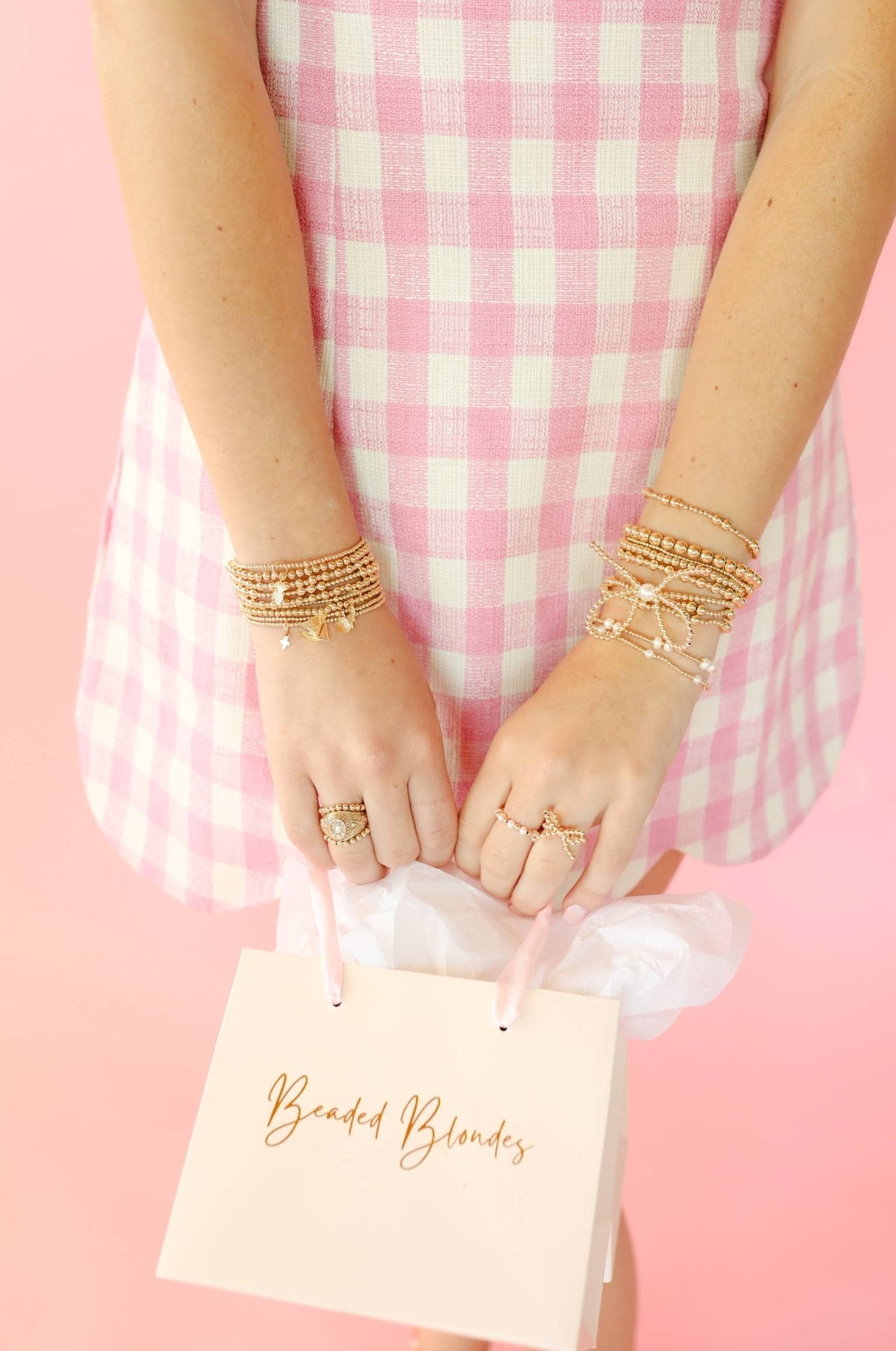 Anchor Gold Charm Bracelet: Standard 6.75 Inch / Gold - She Chester