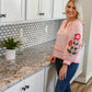 Angela Pink Striped Embroidered Blouse - She Chester