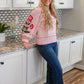 Angela Pink Striped Embroidered Blouse - She Chester