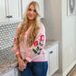 Angela Pink Striped Embroidered Blouse - She Chester