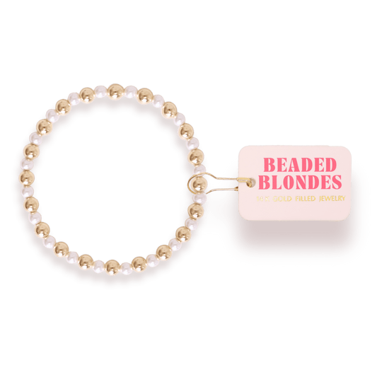 Anna Pearl Bracelet in Gold: Standard 6.75 Inch - She Chester