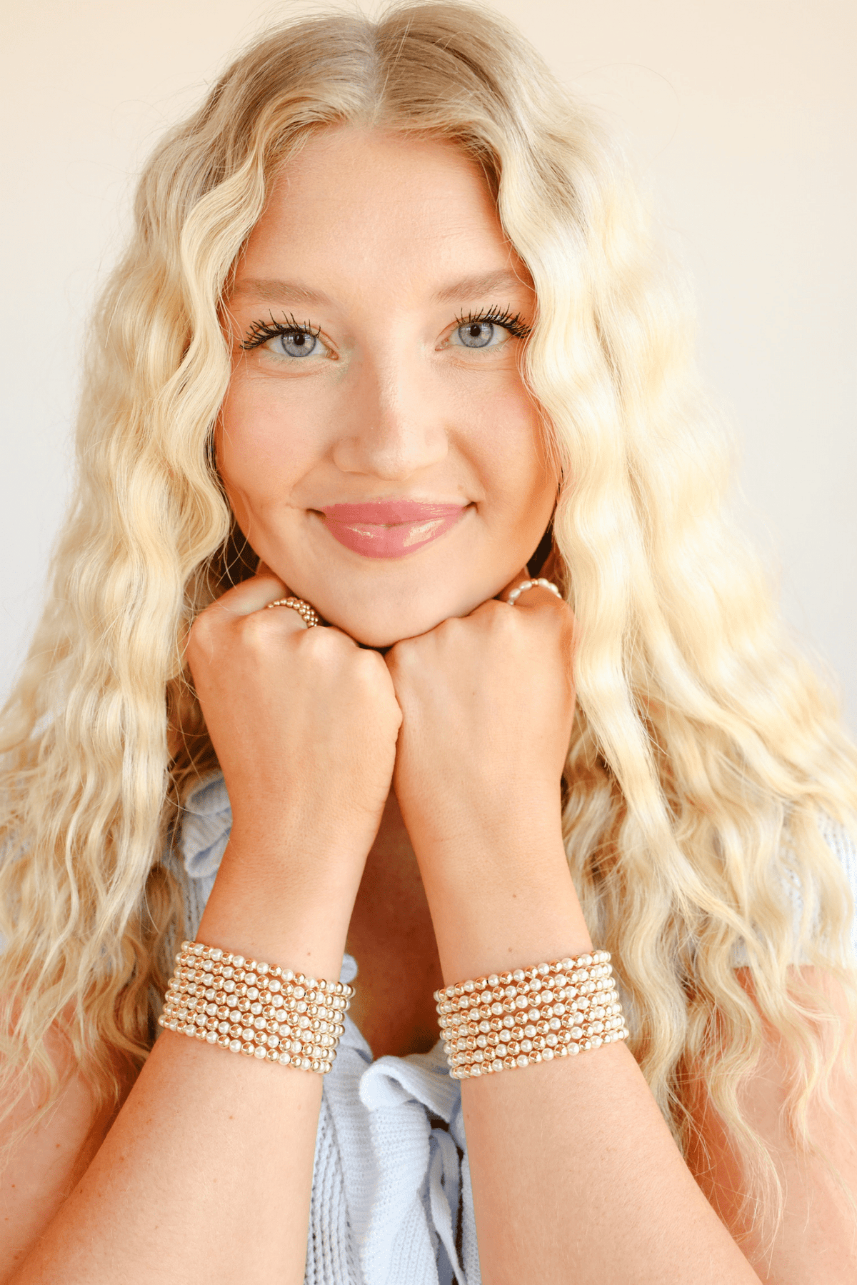 Anna Pearl Bracelet in Gold: Standard 6.75 Inch - She Chester