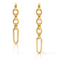 Antonia Asymmetrical Drop Chain Earring Gold - She Chester