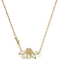 ANYA FLOWER SHORT PENDANT NECKLACEGOLD IVORY MIX - She Chester