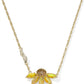ANYA FLOWER SHORT PENDANT NECKLACEGOLD YELLOW MIX - She Chester