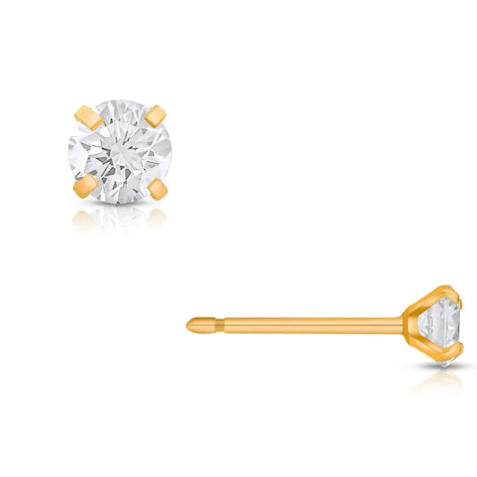 Ariana Small Stud Gold Earring - 64