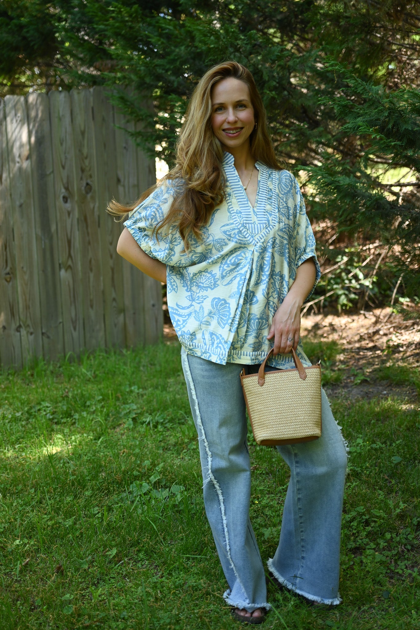 Athens Light Blue Blouse - She Chester