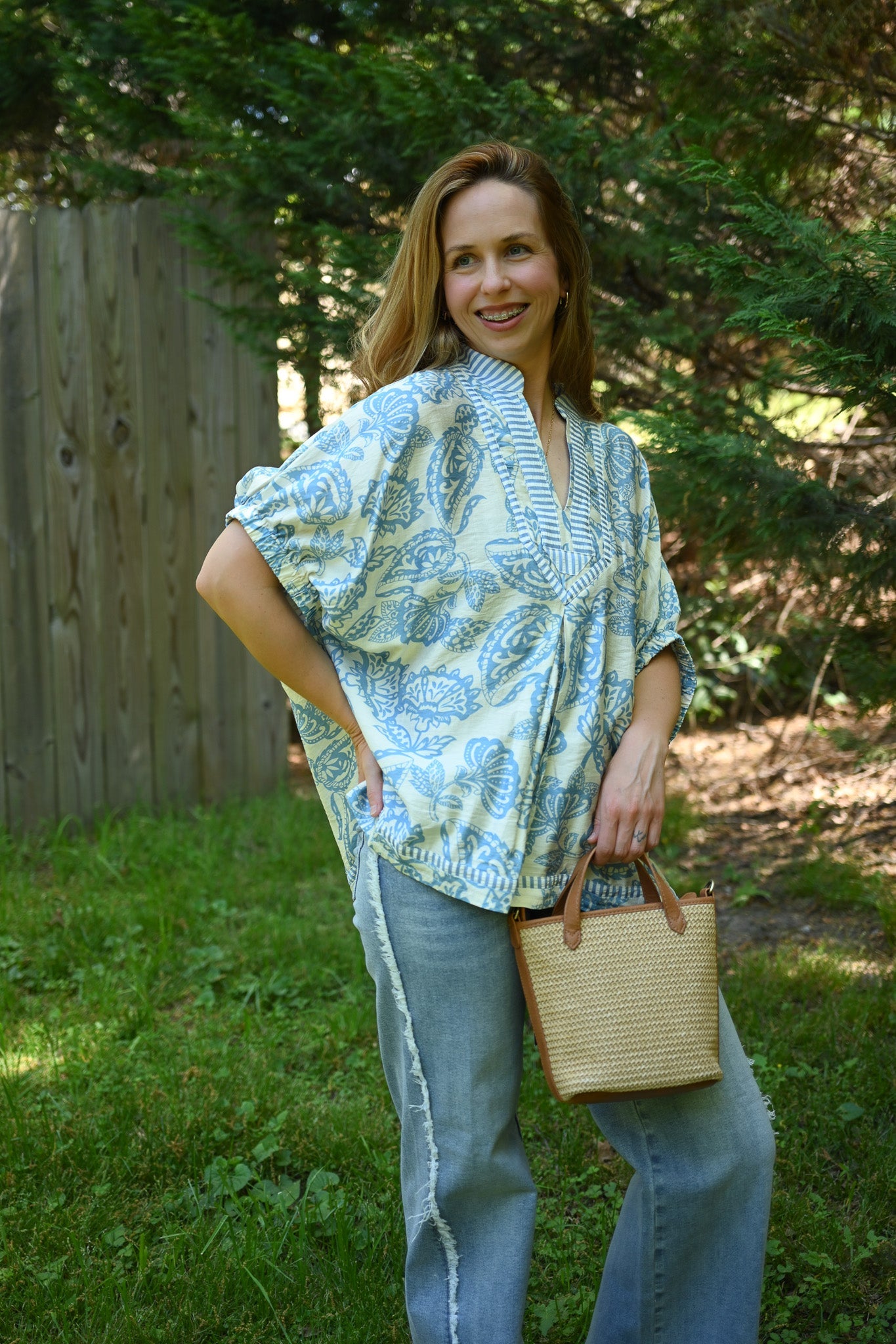 Athens Light Blue Blouse - She Chester