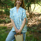 Athens Light Blue Blouse - She Chester