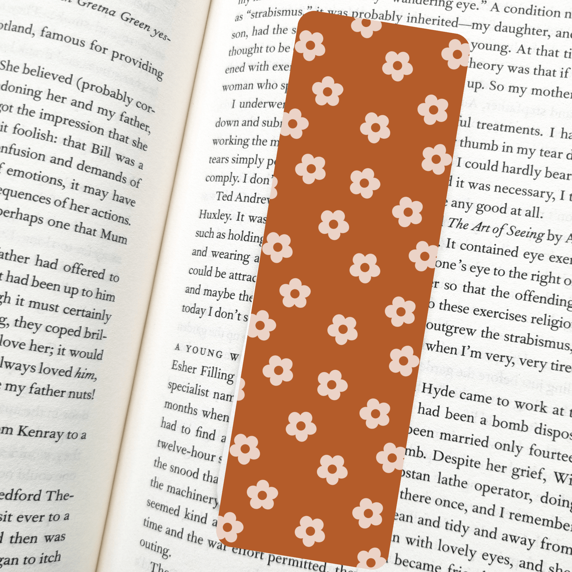 Autumn Daisies Bookmark – Soft Matte Laminated  - She Chester