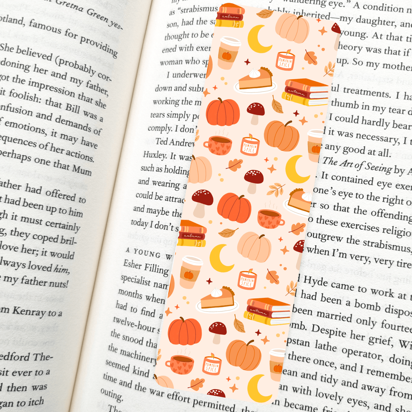 Autumn Vibes Bookmark – Soft Matte Laminated - She Chester