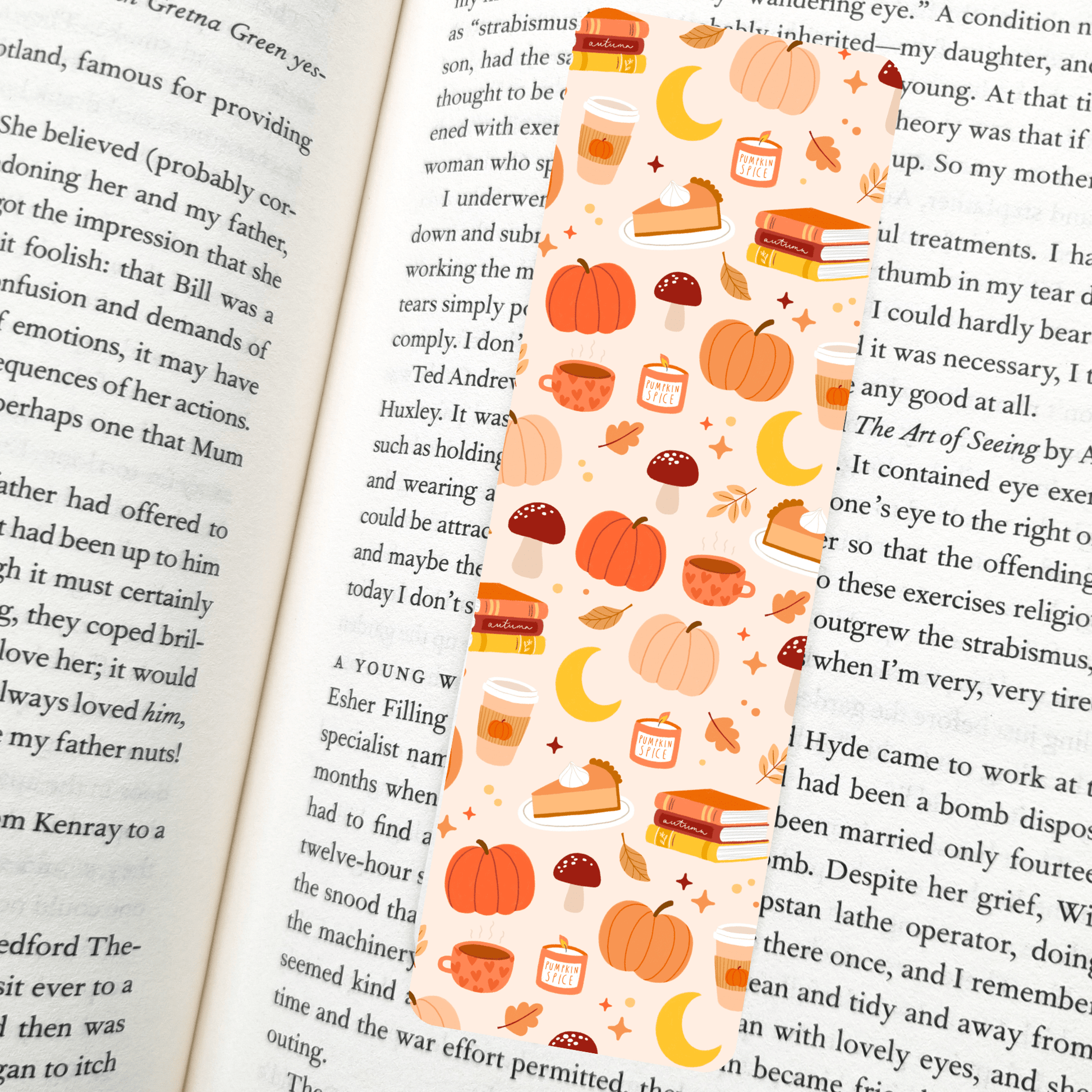 Autumn Vibes Bookmark – Soft Matte Laminated - She Chester