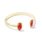 Elton Cuff Gold Red Fuchsia