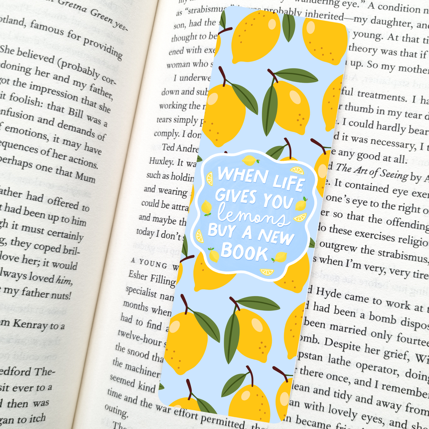 When Life Gives You Lemons Bookmark | Soft Matte Laminated 