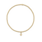 2mm Gold Small Cross