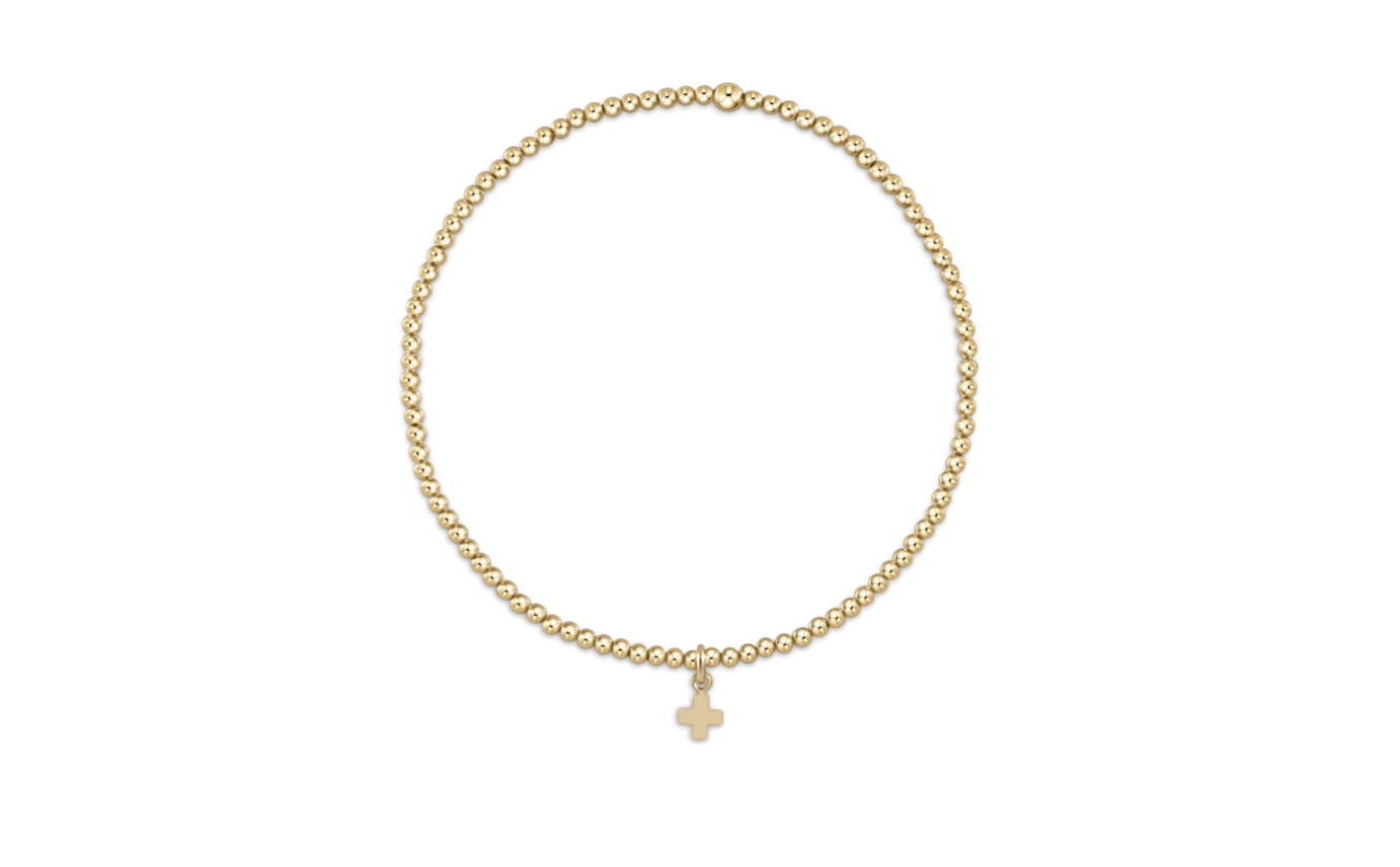 2mm Gold Small Cross