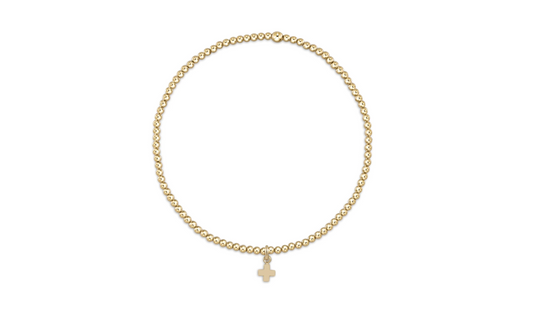 2mm Gold Small Cross