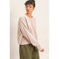 Mineral Wash Waffle Open Back Top