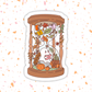 Autumn Hourglass Sticker – Bookish Ghost, Glossy Vinyl : 2.5"