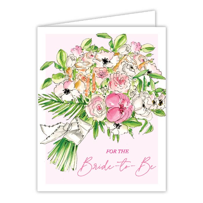 Handpainted For the Bride-to-Be Bridal Bouquet Greeting Card