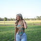 Banty Paisley Blue Bandana Top - She Chester