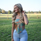 Banty Paisley Blue Bandana Top - She Chester