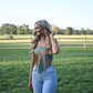 Banty Paisley Blue Bandana Top - She Chester