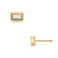 Bardot Baguette Gold Stud Earring - She Chester