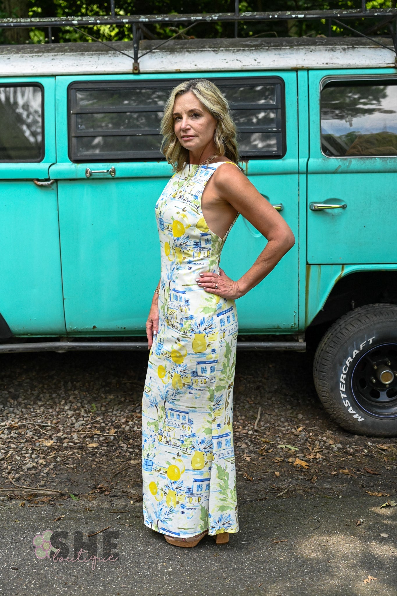 Bart Town Mizie Open Back Midi Dress - She Chester