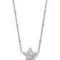 JAE STAR PAVE SHORT PENDANT NECKLACE IN SILVER WHITE CRYSTAL