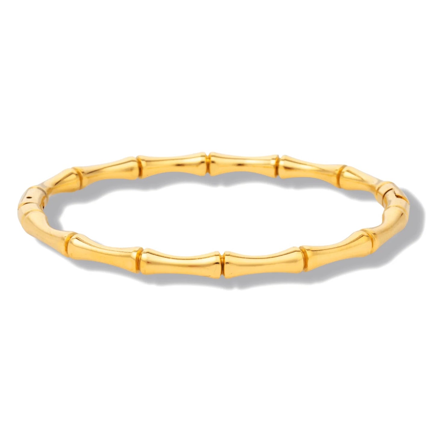 Baylor Bamboo Bangle Gold Bracelet - She Chester
