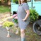 BBQ Navy Gingham Dress - She Chester