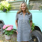 BBQ Navy Gingham Dress - She Chester