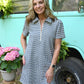 BBQ Navy Gingham Dress - She Chester