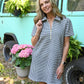 BBQ Navy Gingham Dress - She Chester