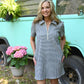 BBQ Navy Gingham Dress - She Chester