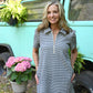 BBQ Navy Gingham Dress - She Chester
